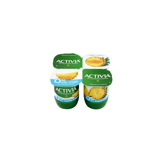 DANONE YOGURT ACTIVIA 0,1% ANANAS 125X4