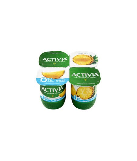 DANONE YOGURT ACTIVIA 0,1% ANANAS 125X4