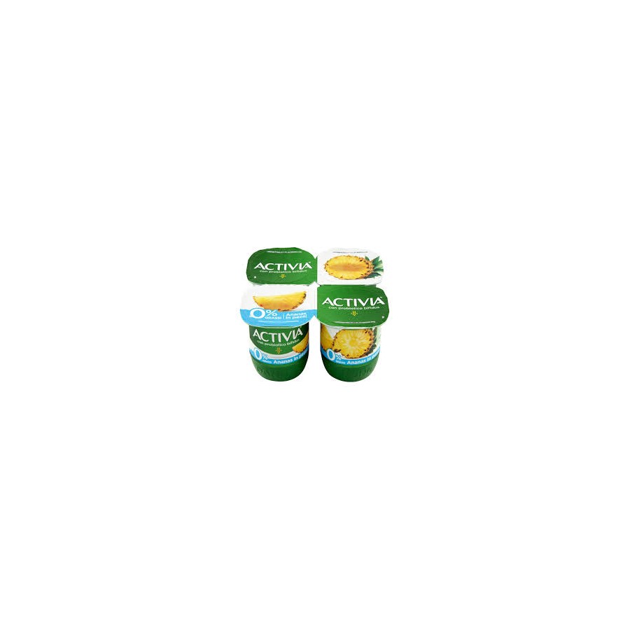 DANONE YOGURT ACTIVIA 0,1% ANANAS 125X4