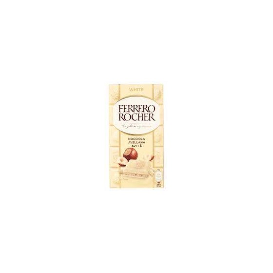 Ferrero rocher tavoletta nocciola bianco 90 GR