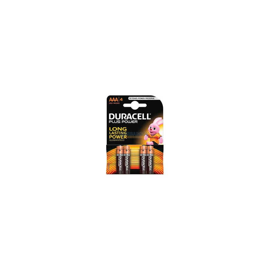 DURACELL BATTERIA PLUS POWER MINISTILO X 4