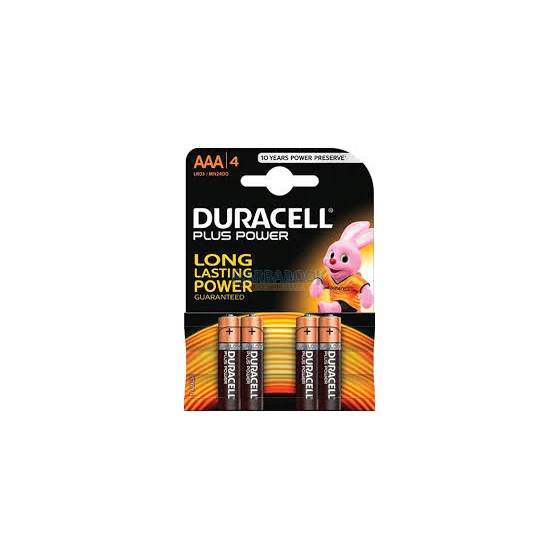 DURACELL BATTERIA PLUS POWER MINISTILO X 4