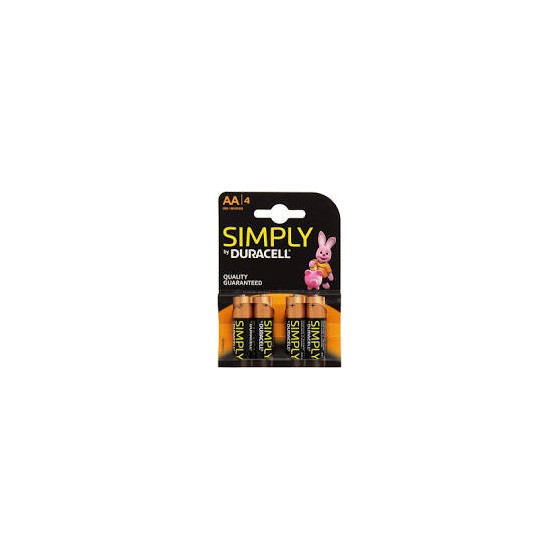 DURACELL BATTERIA SIMPLY STILO X4
