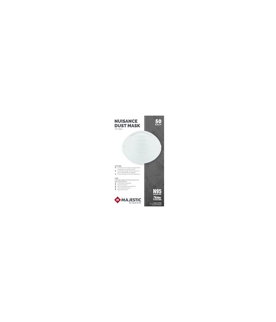 DUST MASK AGAINST NUISANCE LEVEL DUST 50 EACH
