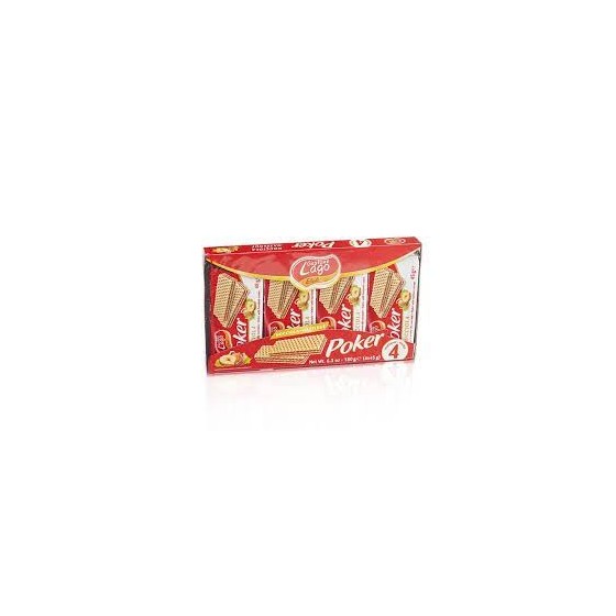 gastone LAGO, Poker Nocciola 4x45g, Wafer con Crema alla NOCCIOLA
