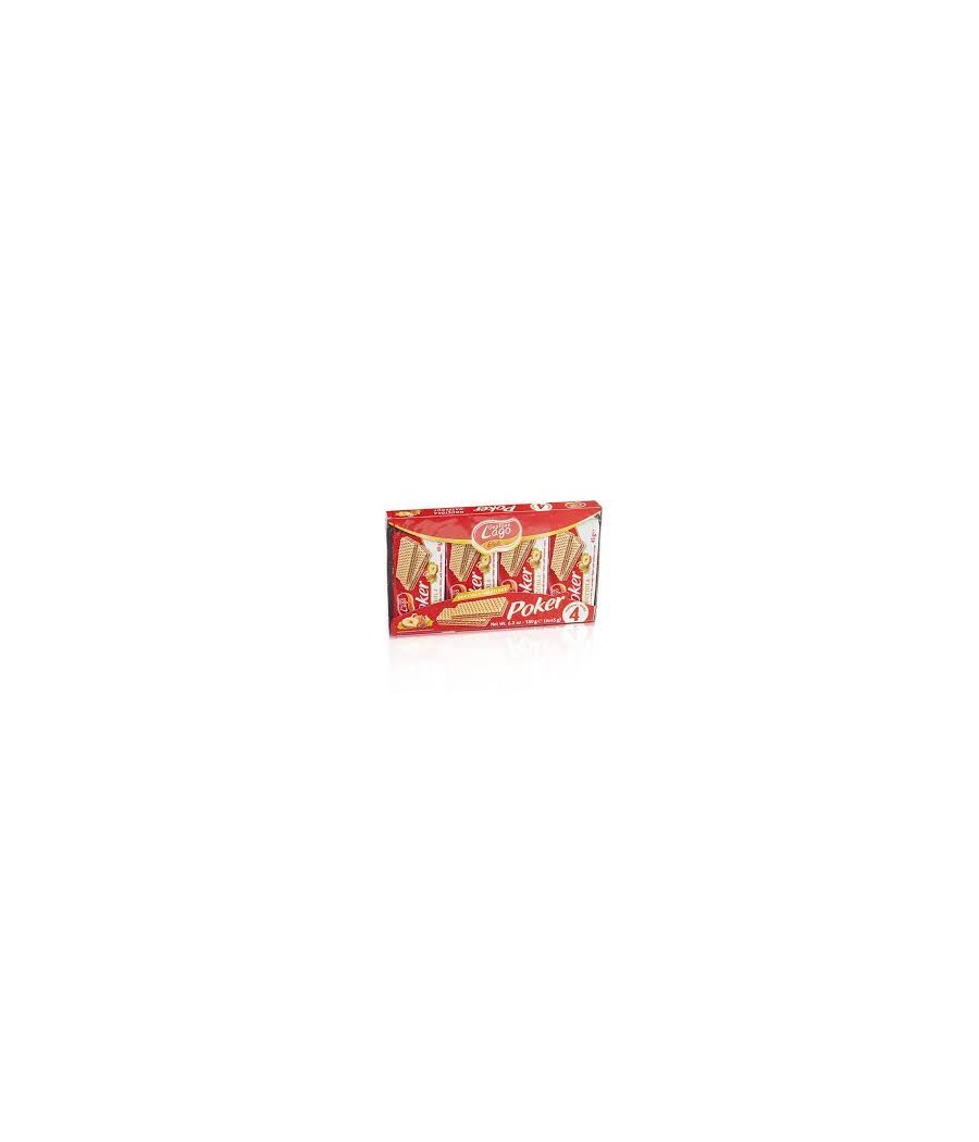 gastone LAGO, Poker Nocciola 4x45g, Wafer con Crema alla NOCCIOLA