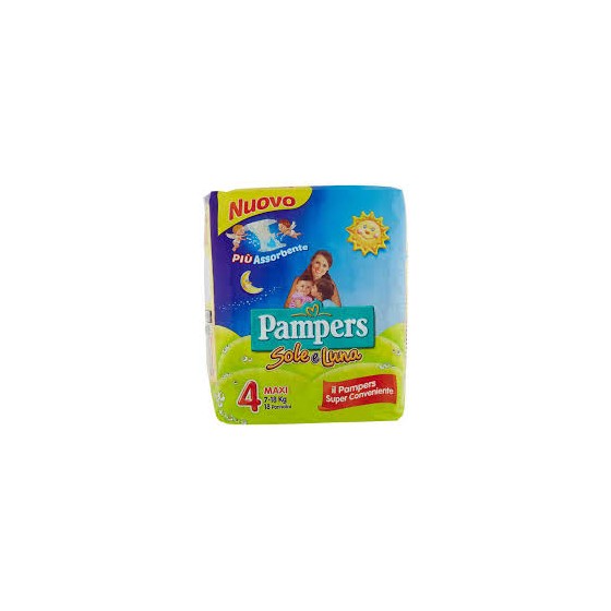 PAMPERS PANNOLINI SOLI & LUNE 4 MAXI 7-18 Kg 18 PZ.