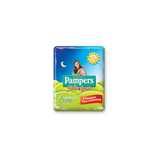 PAMPERS S & L 6 SOLE E LUNA LARGE 15-30 KG NEW X 13