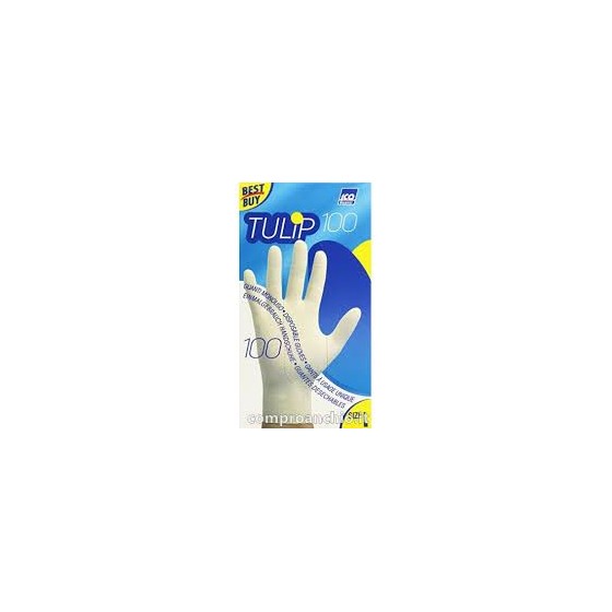 GUANTI TULIPANO LATTICE X 100 MIS S