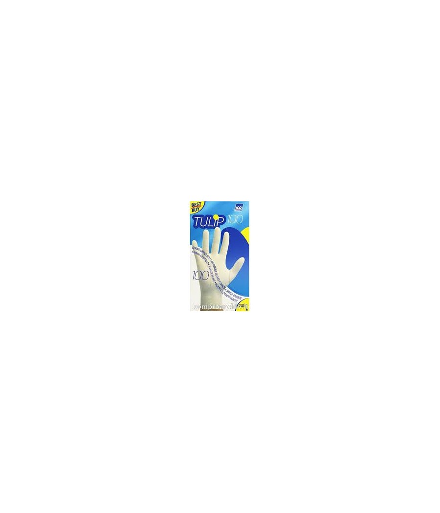 GUANTI TULIPANO LATTICE X 100 MIS S