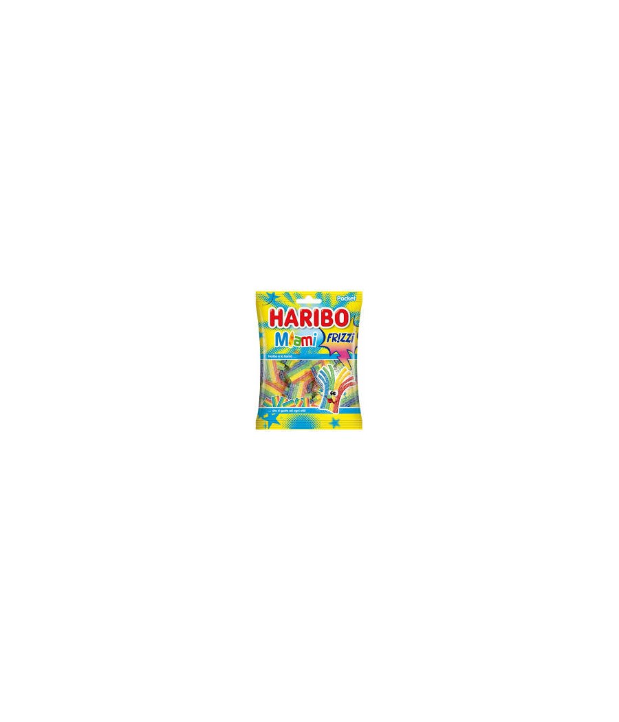 Haribo Caramelle Miami Frizzi Busta da 90 grammi