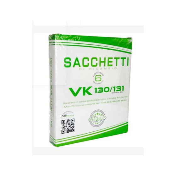 6 SACCHETTI VK130 VK131 SCATOLA FOLLETTO