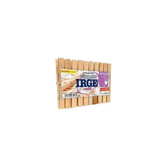irge Mollette per Bucato in Legno (10 Pz.)