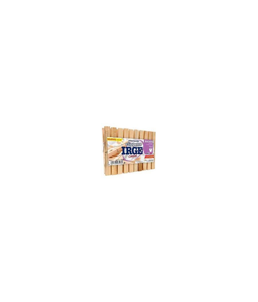 irge Mollette per Bucato in Legno (10 Pz.)