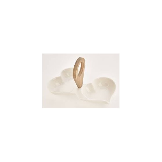 L.LEGNO ANTIPASTIERA CUORE 23x13