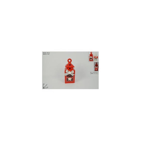 LANTERNA CERAMICA C/FIOCCO E LED
