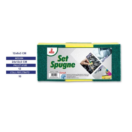 PAMAX SET SPUGNE CUCINA 1X3