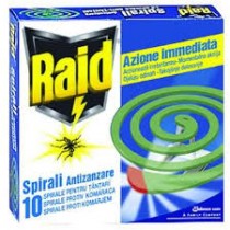 RAID SPIRALETTE 10 PEZZI ZANZARE