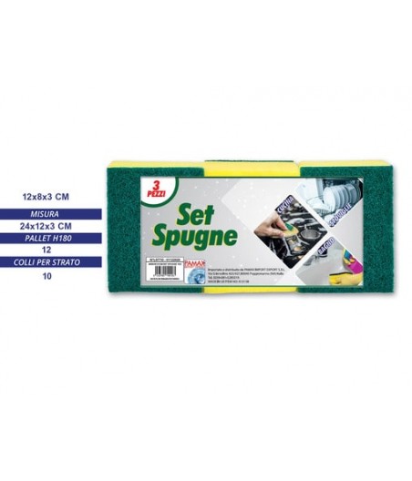 PAMAX SET SPUGNE CUCINA 1X3