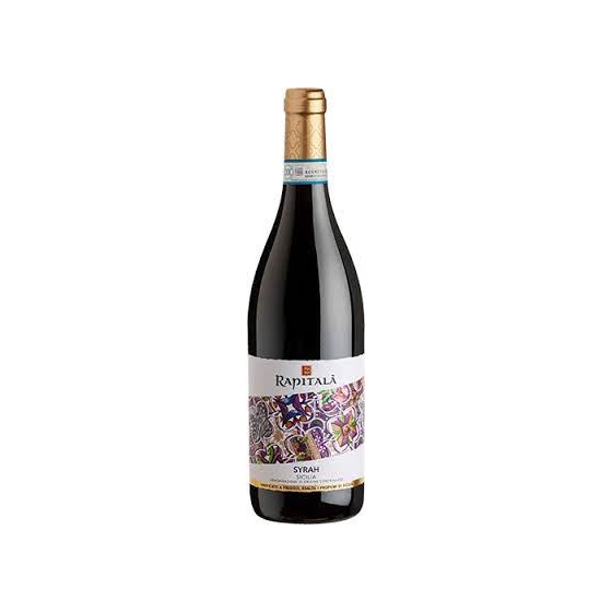 rapitala' vino syrah cl.75 rosso doc maioliche