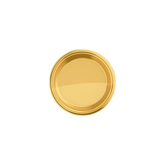 PIATTO PLASTICA ORO X 8