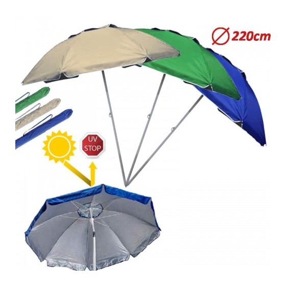 PRATIKO OMBRELLONE MARE ANTIVENTO D220 CM