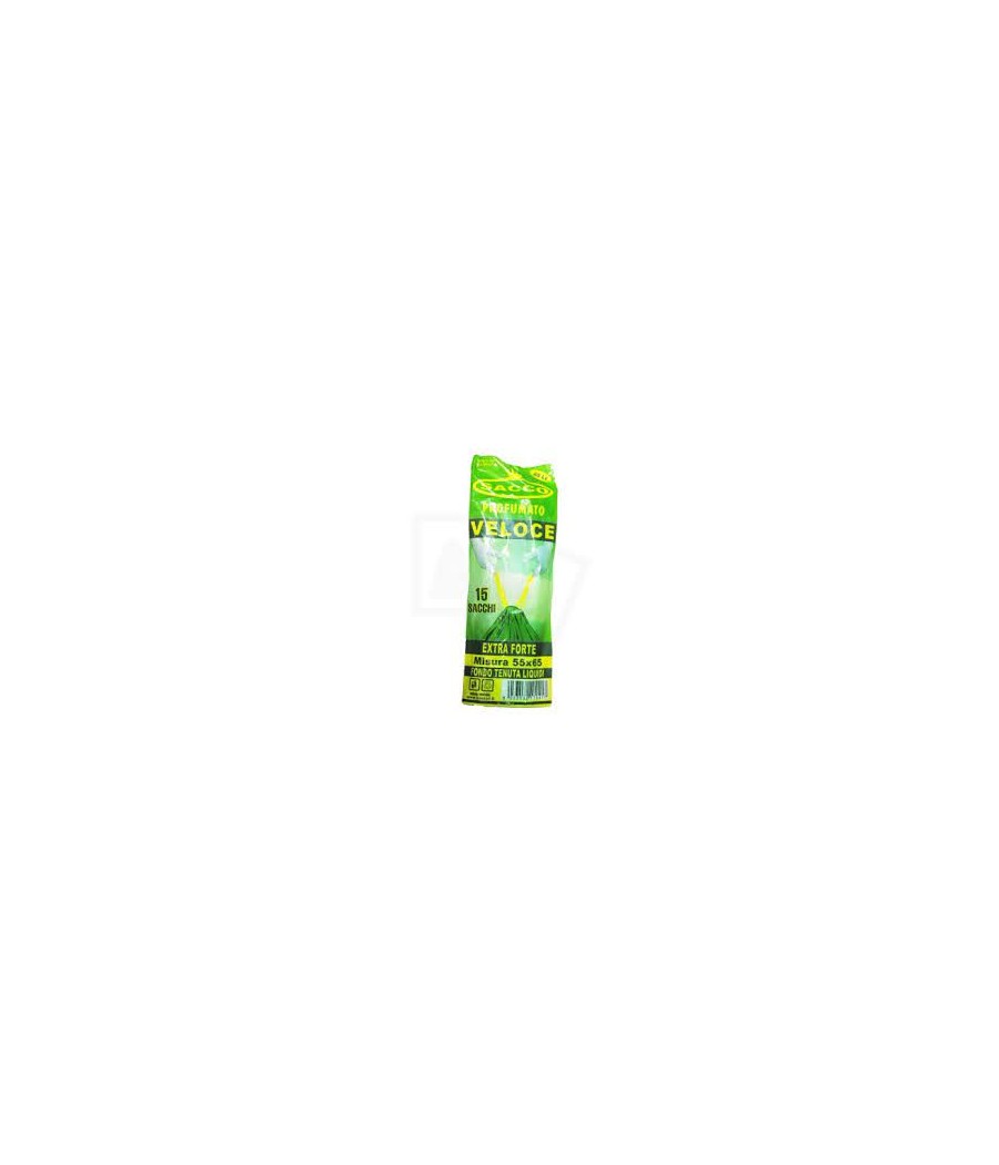 SACCO N.U. VELOCE VERDE 55X65 PZ15 C/MANIGLIE
