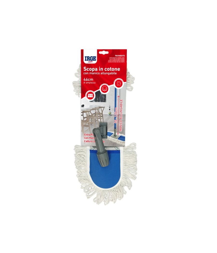 Scopa cotone con manico allungabile 90-135cm