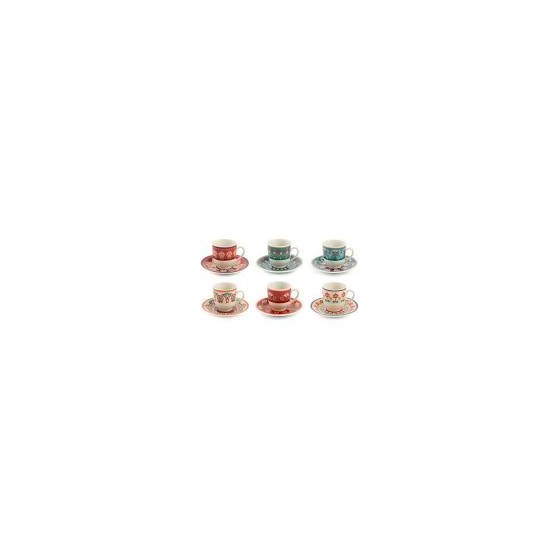 set 6 tazzine con piattino