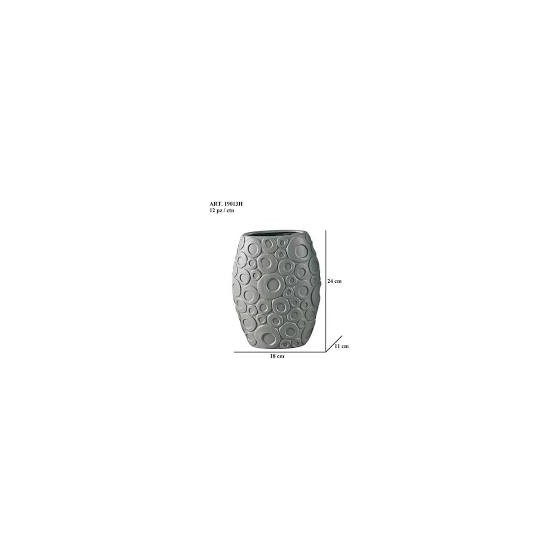 VASO STONE H 50 BIANCO SILVER