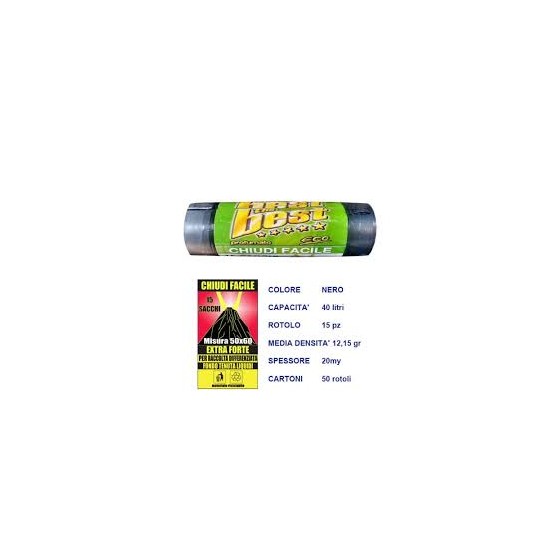 THE BEST SACCH. 55X65 NERO 15PZ PROFUM.