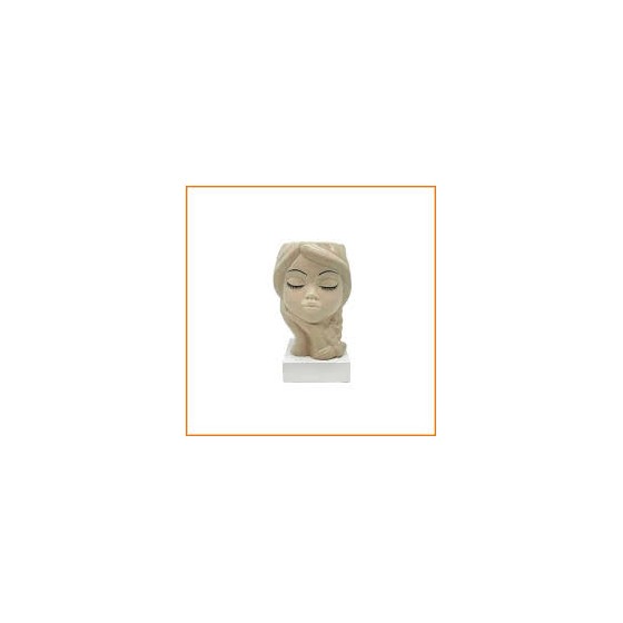VASO BAMBOLINA TORTORA CON BASE BIANCA
