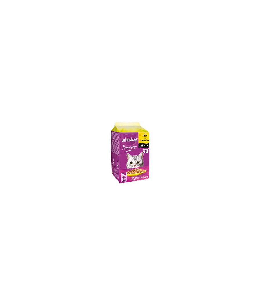 WHISKAS PRANZ.CARNE BIANC.50X6